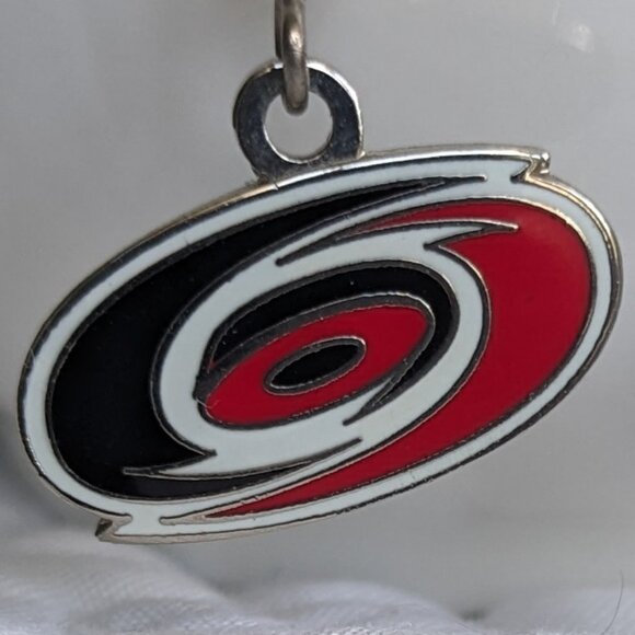 NHL Carolina Hurricane's Hockey Team Logo Earrings  LIKE NEW! - Picture 3 of 7